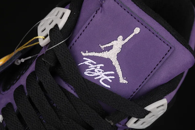 All categories Air Jordan Jordan series basketball shoes Air Jordan 4 G version Air Jordan 4 Retro AJ4 Joe 4 suede black and purple 308497-408
